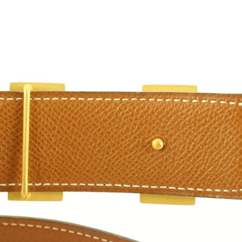 Hermès 32mm Black x Brown Reversible H Logo Belt Kit 93h719s - Picture 10 of 12
